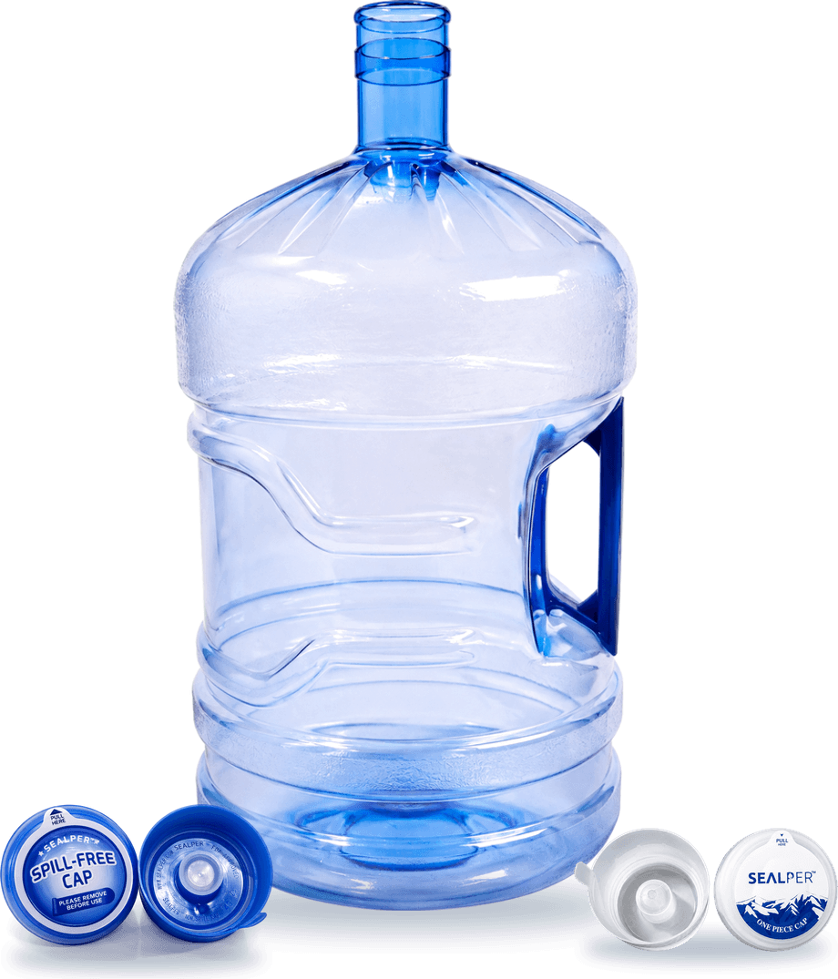 5 gallon BPA-free PET water bottle with one-piece and non-spill caps
